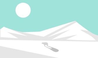 Winter illustration design, the view when winter comes vector