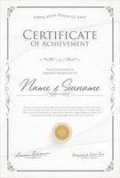 Certificate or diploma retro design template vector illustration