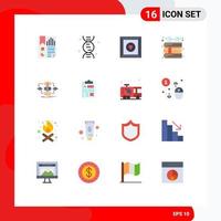 Modern Set of 16 Flat Colors and symbols such as method algorithm box reading education Editable Pack of Creative Vector Design Elements