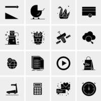 16 iconos de negocios universales vector ilustración de icono creativo para usar en proyectos relacionados con la web y dispositivos móviles