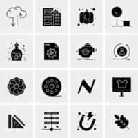 16 iconos universales de negocios vector ilustración de icono creativo para usar en proyectos relacionados con la web y dispositivos móviles