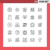 25 Creative Icons Modern Signs and Symbols of entrance food mosque fast food research Editable Vector Design Elements