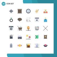 Set of 25 Modern UI Icons Symbols Signs for knowledge chart house arrow development Editable Vector Design Elements