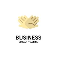 Charity Hands Help Helping Relations Business Logo Template Flat Color vector