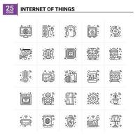 25 Internet Of Things icon set vector background