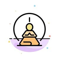 Mental Concentration Concentration Meditation Mental Mind Abstract Flat Color Icon Template vector