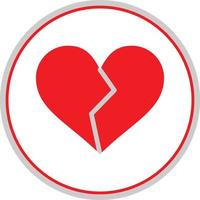 Heart Broken Vector Icon Design