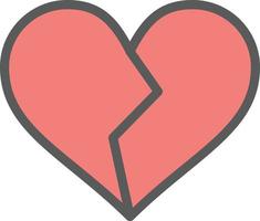 Heart Broken Vector Icon Design