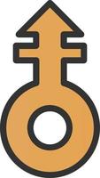 Mars Stroke V Vector Icon Design
