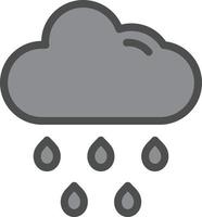 Cloud Rain Vector Icon Design