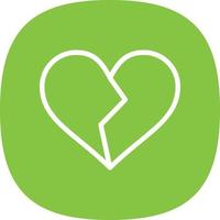 Heart Broken Vector Icon Design