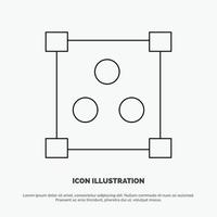 Abstract Design Online Line Icon Vector