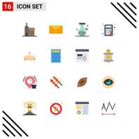 Universal Icon Symbols Group of 16 Modern Flat Colors of furniture calculation interface math accounting Editable Pack of Creative Vector Design Elements