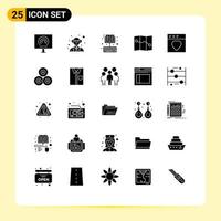 paquete de iconos de vectores de stock de 25 signos y símbolos de línea para puntos en línea de la aplicación mac que aprenden elementos de diseño de vectores editables