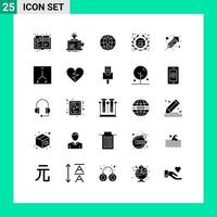 Set of 25 Modern UI Icons Symbols Signs for rocket shop help coffee world Editable Vector Design Elements