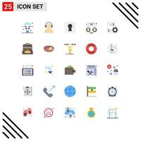 25 Flat Color concept for Websites Mobile and Apps develop funding key fund budget Editable Vector Design Elements