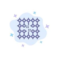 Chip Connection Electricity Grid Material Blue Icon on Abstract Cloud Background vector