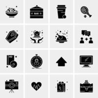 16 iconos universales de negocios vector ilustración de icono creativo para usar en proyectos relacionados con la web y dispositivos móviles