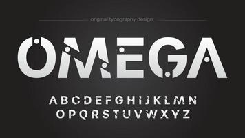 futuristic isolated letters vector