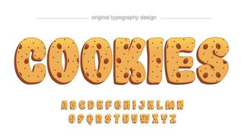 cookie cartoon text vector