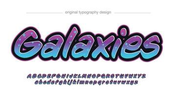 purple and blue cartoon typography vector