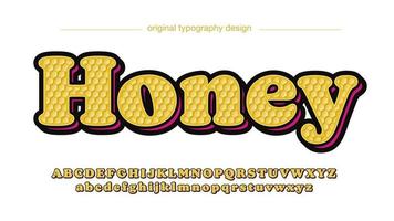 honeycomb cartoon text vector