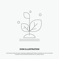 Plant Grow Growth Success Line Icon Vector