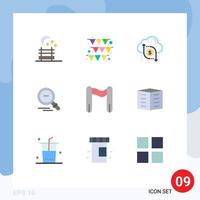 9 iconos creativos signos y símbolos modernos de construcción flecha de inicio motivación deportiva elementos de diseño vectorial editables vector