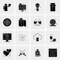 16 Universal Business Icons Vector Creative Icon Illustration to use in web and Mobile Related project