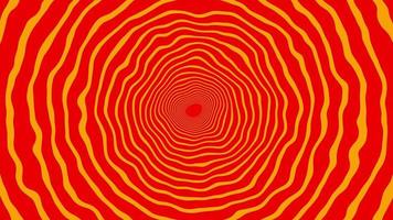 Animated abstract circle on Retro twist and moving background - hand drawn Cartoon comic style 70s, 80s, 90s background video