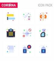 Coronavirus 2019nCoV Covid19 Prevention icon set prohibit nursing human medical healthcare viral coronavirus 2019nov disease Vector Design Elements