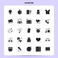 Solid 25 Valentine Icon set Vector Glyph Style Design Black Icons Set Web and Mobile Business ideas design Vector Illustration
