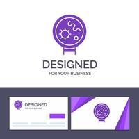 Creative Business Card and Logo template Bacteria Viruses Medical Search Vector Illustration