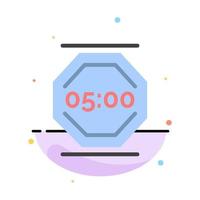 Stop Work Rest Stop Work Working Abstract Flat Color Icon Template vector