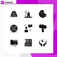 9 Creative Icons Modern Signs and Symbols of chatting print transfusion printing film Editable Vector Design Elements