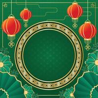 Chinese New Year Jade Green Theme Background vector