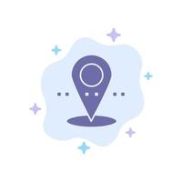 Location Pin Point Blue Icon on Abstract Cloud Background vector