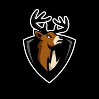 Deer esport logo design vector