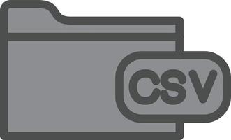 diseño de icono de vector de archivo csv