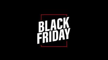 Black Friday label animation for retail and business promotion. Simple text effect footage overlay video