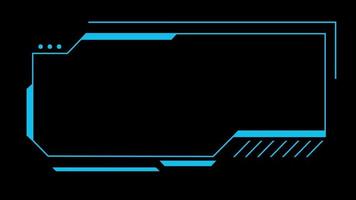 Cyberpunk retro futuristic HUD animation for live streaming display overlay and copy space in neon light color video