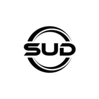 SUD letter logo design in illustration. Vector logo, calligraphy designs for logo, Poster, Invitation, etc.
