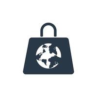 Online Shop Logo designs Template. Shopping bag icon for online shop business logo. vector