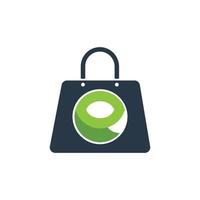 Shopping bag icon for online shop business logo. vector