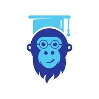 Monkey vector logo design. Cute monkey logo vector design.