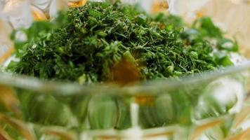 Macro filming of Worcestershire sauce. The chef pours the sauce into a spoon video