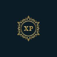 Letter XP logo with Luxury Gold template. Elegance logo vector template.