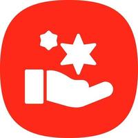 Hand Sparkles Vector Icon Design