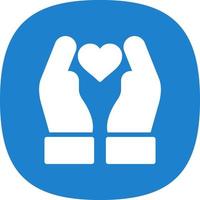 Hand Holding Heart Vector Icon Design
