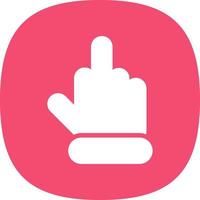 Hand Middle Finger Vector Icon Design